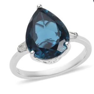 London Blue Pear Shape Topaz Ring